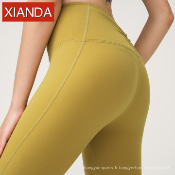 Logo personnalisé Nouveau style Sports Gym Pantalon Cropped Women Yoga Running Fitness Pantal